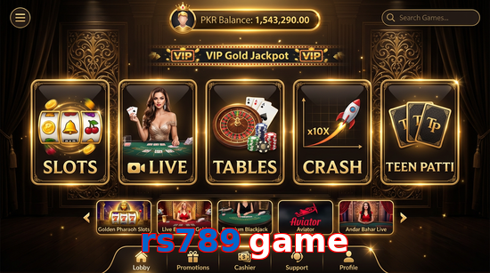 Main screen of Rs789 Game casino page for PK players